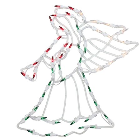 GO-GO 18 in. Lighted Angel Christmas Window Silhouette Decoration GO72816